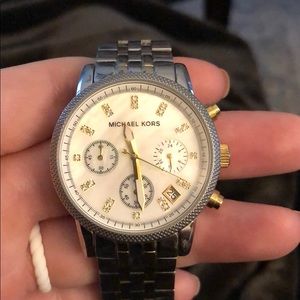 Two tone Michael kors watch